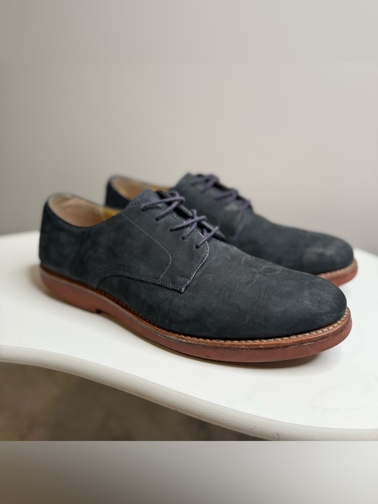 Brooks Brothers Other - Brooks Brothers Dark Blue Suede Derby Shoes with Brown Sole